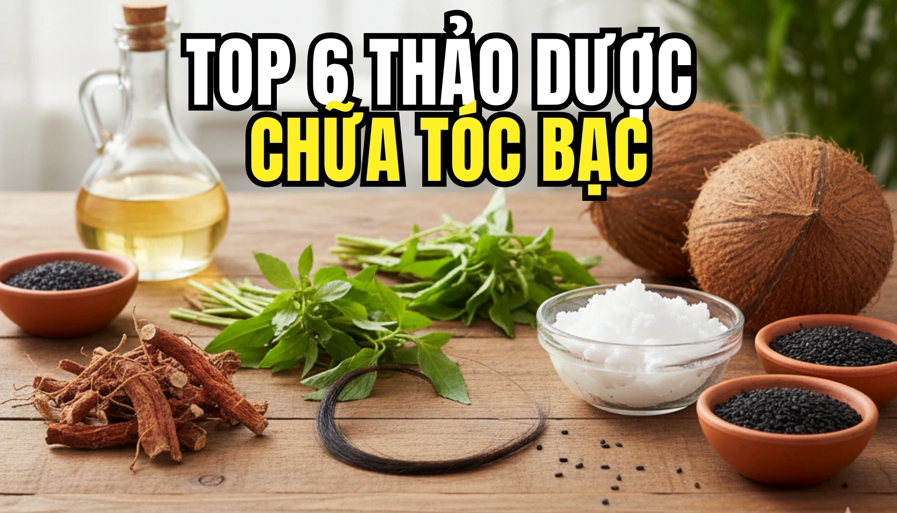 Top 6 thảo dược chữa tóc bạc sớm hiệu quả, dễ áp dụng tại nhà