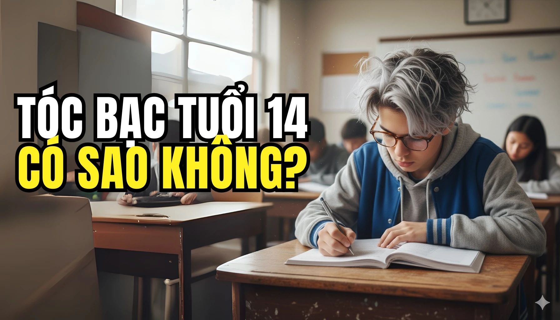 Con tôi đã có tóc bạc khi ở tuổi 14, có sao không?