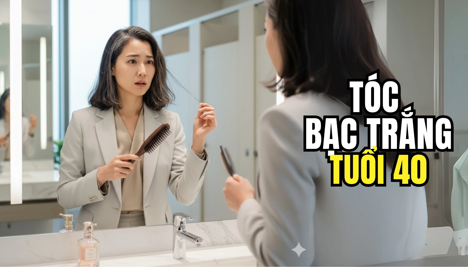 Tại sao tóc bạc trắng khi mới 40 tuổi? Nguyên nhân, giải pháp & lưu ý