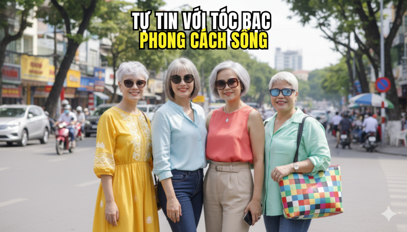 Nuôi tóc bạc tự nhiên - xu hướng sống thật